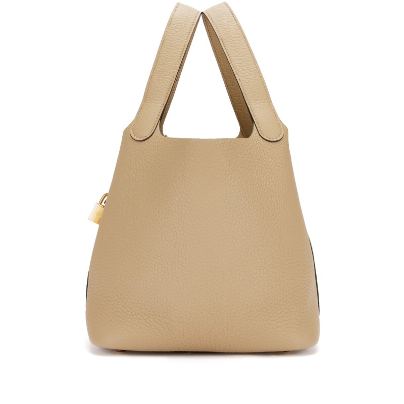 Hermès Beige Marfa Clemence Picotin Lock 22 Gold Hardware - Image 2